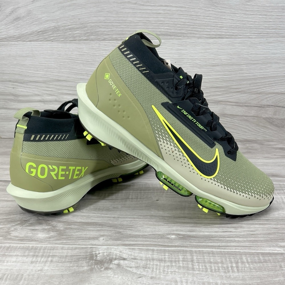 Nike Air Zoom Infinity Tour 2 Gore-Tex Olive Men's Sz 10 Golf Shoes FV4897-300